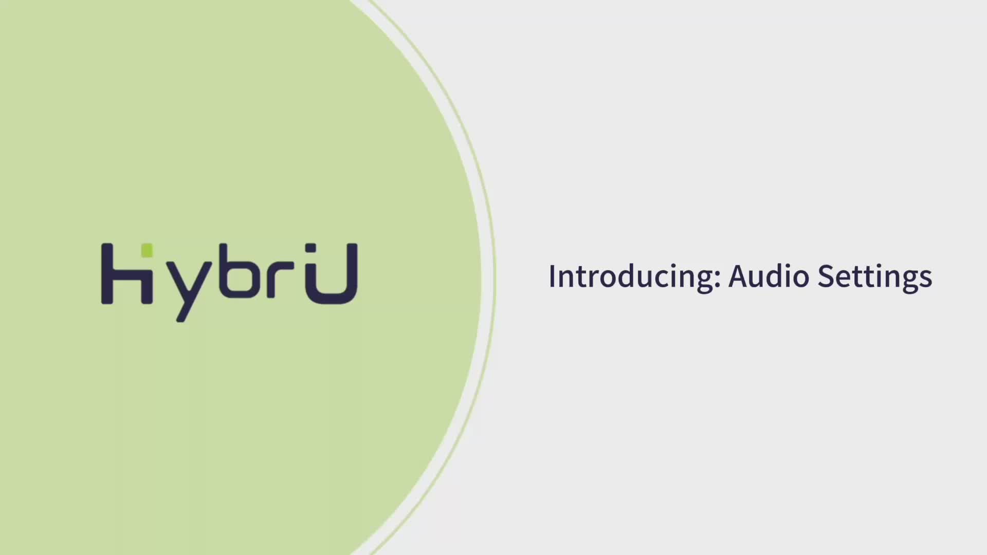 Tutorial Videos/Audio