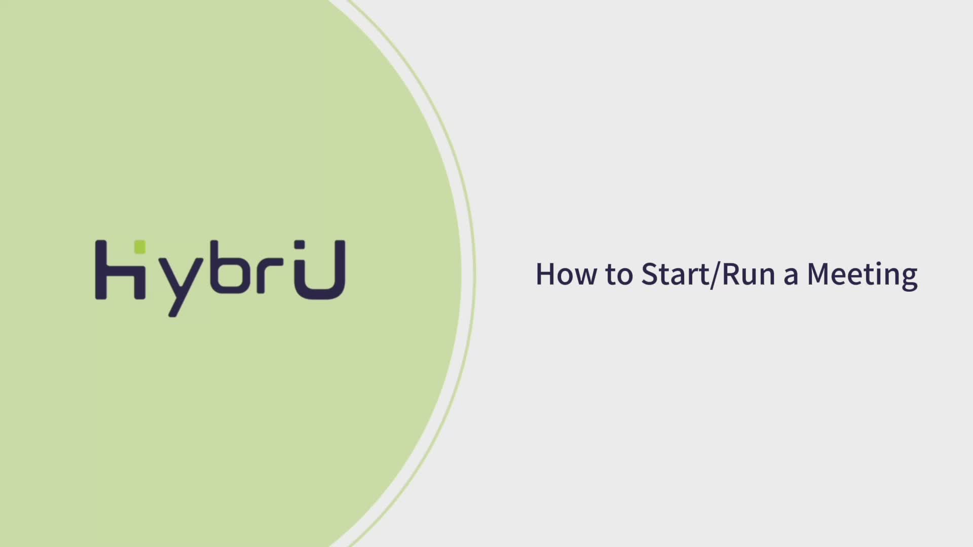 Tutorial Videos/Starting a Meeting